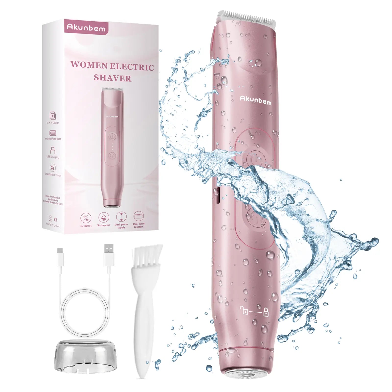 Recortadora íntima y facial 2 en 1 para mujer